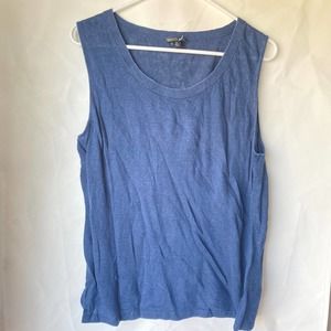 Lafayette 148 xl blue sleeveless top